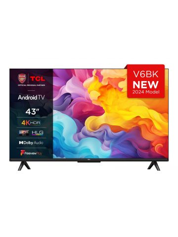 TCL 43V6BK TV 109.2 cm (43") 4K Ultra HD Smart TV Wi-Fi Titanium 260 cd/m²