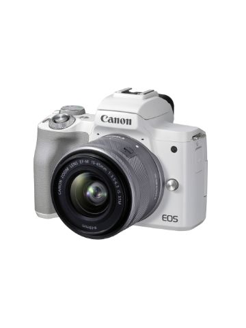Canon EOS M50 Mark II CSC Camera with EF-M15-45mm Lens Kit - White