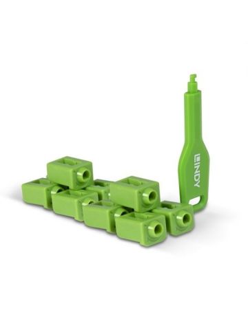 Lindy SFP Port Locks Green, 10x + 1 Key