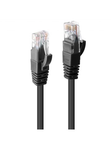 Lindy 0.5m Cat.6 U/UTP Cable, Black