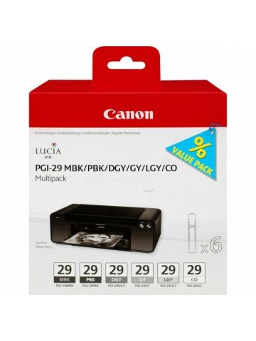 Canon 4868B018 (PGI-29) Ink cartridge multi pack, Pack qty 6