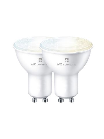 4lite WiZ Connected Dimmable White WiFi LED Smart Bulb - GU10, Pack of 2