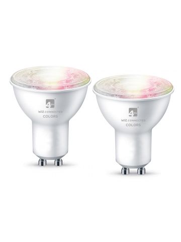 4lite Wiz Connected Dimmable Multicolour WiFi LED Smart Bulb - GU10, Pack of 2