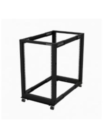 StarTech.com 18U 19" Open Frame Server Rack - 4 Post Adjustable Depth 22-40" Mobile - Free Standing Rolling Network/Computer Equipment Data Rack - Dell PowerEdge HP ProLiant ThinkServer