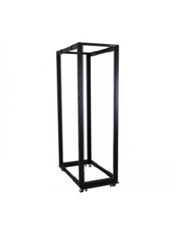 StarTech.com 42U Adjustable Depth Open Frame 4 Post Server Rack Cabinet - Flat Pack w/ Casters, Levelers and Cable Management Hooks