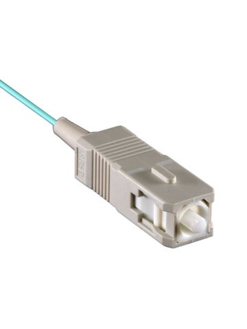 Cablenet 1m OM4 50/125 SC Pigtail Aqua Fibre Pigtail 900um