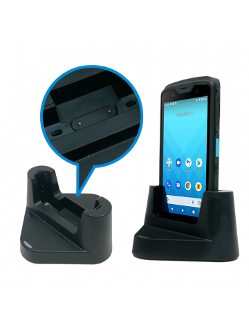 Unitech EA520 1-slot charging cradle **Not included but optional accessory: USB cable and USB power adapter** Tip: Use the USB cable from the EA520 main product.