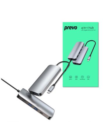 PREVO 501R notebook dock/port replicator Wired USB 3.2 Gen 1 (3.1 Gen 1) Type-C Silver