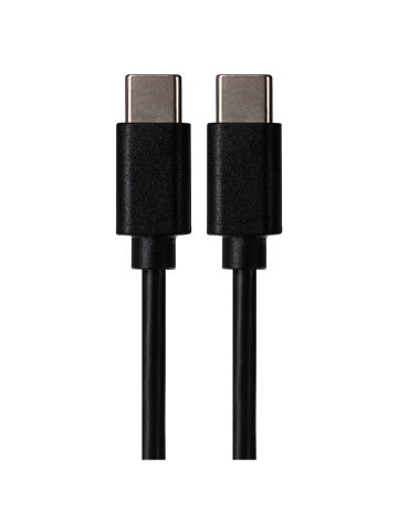 Maplin USB-C to USB-C Cable - Black, 1m