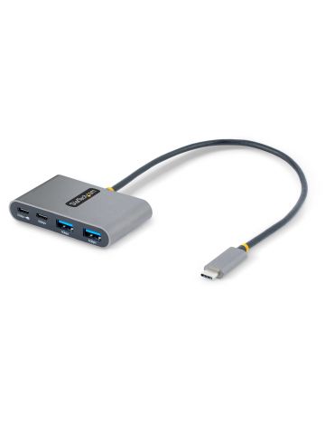 StarTech.com 4-Port USB-C Hub with 100W Power Delivery Pass-Through - 2x USB-A + 2x USB-C - USB 3.0 5Gbps - 1ft (30cm) Long Cable - Portable USB Type-C to USB-A/C Hub