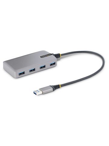 StarTech.com 4-Port USB Hub - USB 3.0 5Gbps, Bus Powered, USB-A to 4x USB-A Hub w/ Optional Auxiliary Power Input - Portable Desktop/Laptop USB Hub, 1ft/30cm Cable, USB Expansion Hub