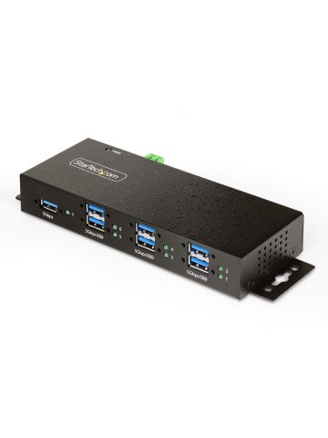 StarTech.com 5G7AINDRM-USB-A-HUB interface hub USB 3.2 Gen 1 (3.1 Gen 1) Type-B 5000 Mbit/s Black