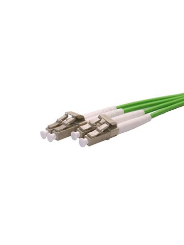 Cablenet 0.5m OM5 50/125 LC-LC Duplex Lime Green LSOH Fibre Patch Lead