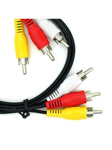 Cablenet 5m Video/Audio 3 x RCA Plug - Plug Black PVC Cable