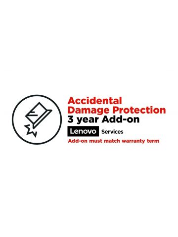 Lenovo Accidental Damage Protection - Accidental damage coverage - 3 years - for ThinkCentre neo 30a 22, 30a 24, 30a 27, ThinkSmart Hub 500, V50a-22IMB AIO, V540-24IWL AIO