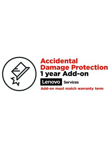 Lenovo Accidental Damage Protection - Accidental damage coverage (for system with 1 year on-site warranty) - 1 year - for IdeaPad S940-14, IdeaPad Slim 7 14ITL05, 9 14, Legion 7 16, Slim 7 ProX 14, Yoga 6 13