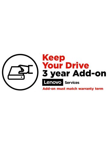 Lenovo Keep Your Drive - Extended service agreement - 3 years - for V14, V14 IGL, V145-14, V15, V15 G2 ALC, V15 G4 AMN, V17 G2 ITL, V17 G3 IAP, V17 G4 IRU