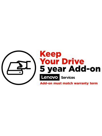 Lenovo Keep Your Drive Add On - Extended service agreement - 5 years - for ThinkCentre Edge 93z, ThinkCentre M90a, M90a Gen 3, M910z, M920z AIO, M93z, X1