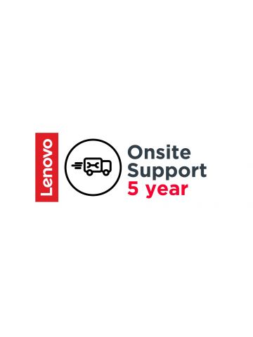 Lenovo Onsite, Extended service agreement, parts and labour, 5 years, on-site, response time: NBD, for ThinkBook 13; 14; 15; ThinkPad 11e (1st Gen); X131; X140; ThinkPad Yoga 11e (1st Gen)