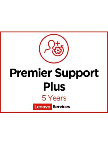 Lenovo Premier Support Plus Upgrade - Extended service agreement - parts and labour (for system with 3 years Premier Support) - 5 years - on-site - for ThinkPad P1 Gen 4, P1 Gen 5, P15v Gen 2, P16 Gen 1, P17 Gen 2, T15g Gen 2, T15p Gen 2