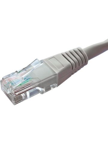 Cablenet 0.5m Cat6 RJ45 Grey U/UTP PVC 24AWG Flush Moulded Booted Patch Lead