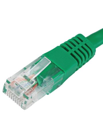 Cablenet 0.3m Cat6 RJ45 Green U/UTP PVC 24AWG Flush Moulded Booted Patch Lead