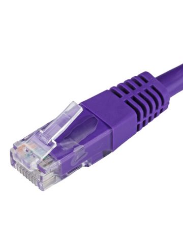 Cablenet 0.5m Cat6 RJ45 Violet U/UTP PVC 24AWG Flush Moulded Booted Patch Lead