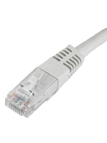 Cablenet 0.3m Cat6 RJ45 White U/UTP PVC 24AWG Flush Moulded Booted Patch Lead