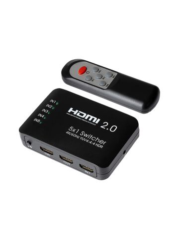 MPS HDMI Switch 5 Ports In 1 Port Out Ultra HD 4K@60Hz with Remote Control