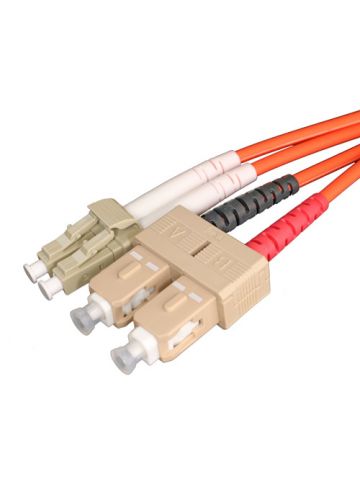 Cablenet 0.5m OM1 62.5/125 LC-SC Duplex Orange LSOH Fibre Patch Lead