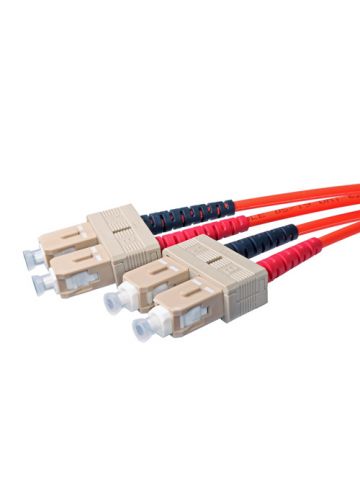 Cablenet 1m OM1 62.5/125 SC-SC Duplex Orange LSOH Fibre Patch Lead