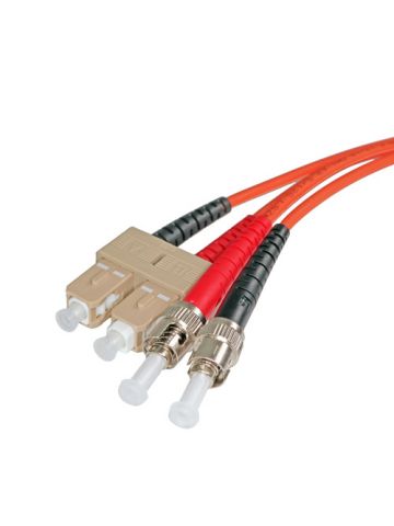 Cablenet 3m OM1 62.5/125 ST-SC Duplex Orange LSOH Fibre Patch Lead