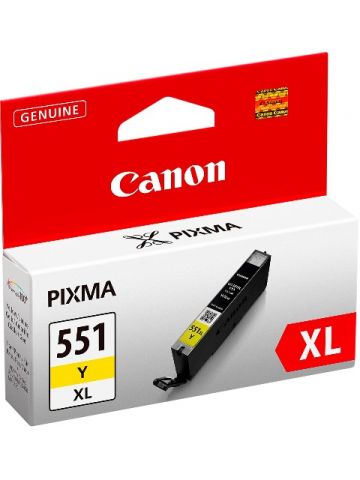 Canon 6446B004/CLI-551YXL Ink cartridge yellow high-capacity Blister, 695 pages 11ml for Canon Pixma IP 8700/IX 6850/MG 5450/MG 6350/MX 725