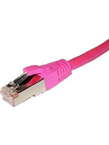 Cablenet 0.5m Cat6a RJ45 Pink S/FTP LSOH 26AWG Snagless Booted Patch Lead