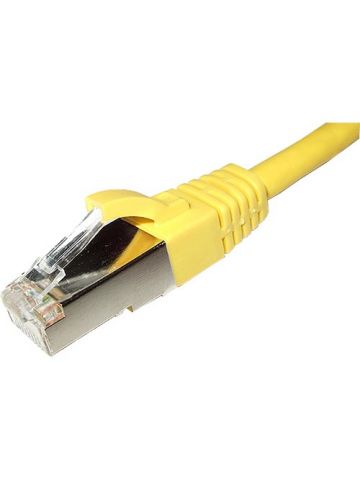 Cablenet 0.5m Cat6a RJ45 Yellow S/FTP LSOH 26AWG Snagless Booted Patch Lead