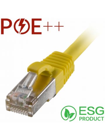 Cablenet 0.5m Cat6a RJ45 Yellow S/FTP LSOH 26AWG Snagless Booted Patch Lead (PK 100)