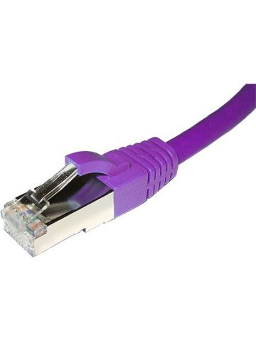 Cablenet 0.3m Cat6a RJ45 Violet S/FTP LSOH 26AWG Snagless Booted Patch Lead