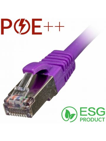 Cablenet 1m Cat6a RJ45 Violet S/FTP LSOH 26AWG Snagless Booted Patch Lead (PK 100)