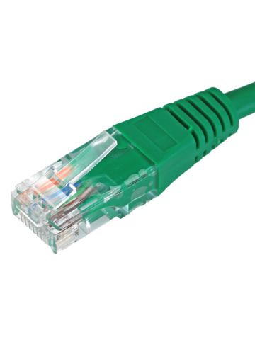 Cablenet 2m Cat5e RJ45 Green U/UTP PVC 24AWG Flush Moulded Booted Patch Lead