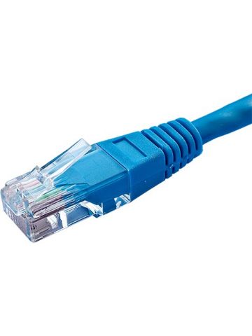 Cablenet 0.3m Cat5e RJ45 Blue U/UTP PVC 24AWG Flush Moulded Booted Patch Lead