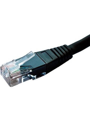 Cablenet 1m Cat5e RJ45 Black U/UTP PVC 24AWG Flush Moulded Booted Patch Lead