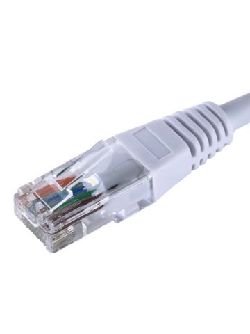 Cablenet 0.3m Cat5e RJ45 White U/UTP PVC 24AWG Flush Moulded Booted Patch Lead