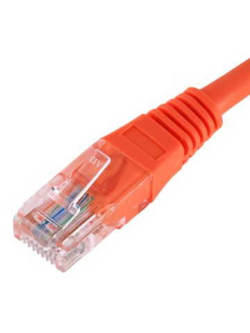 Cablenet 0.3m Cat5e RJ45 Orange U/UTP PVC 24AWG Flush Moulded Booted Patch Lead