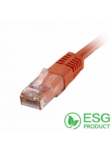 Cablenet 0.3m Cat5e RJ45 Orange U/UTP PVC 24AWG Flush Moulded Booted Patch Lead (PK 100)