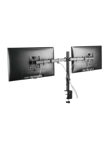 ProperAV Dual Swing Arm Desk PC  Monitor Mount 17"- 34" VESA Max 100x100