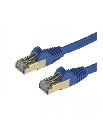 StarTech.com 1 m CAT6a Ethernet Cable - 10 Gigabit Shielded Snagless RJ45 100W PoE Patch Cord - 10GbE STP Category 6a Network Cable w/Strain Relief - Blue Fluke Tested UL/TIA Certified