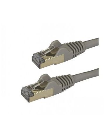 StarTech.com 3 m CAT6a Ethernet Cable - 10 Gigabit Shielded Snagless RJ45 100W PoE Patch Cord - 10GbE STP Category 6a Network Cable w/Strain Relief - Grey Fluke Tested UL/TIA Certified