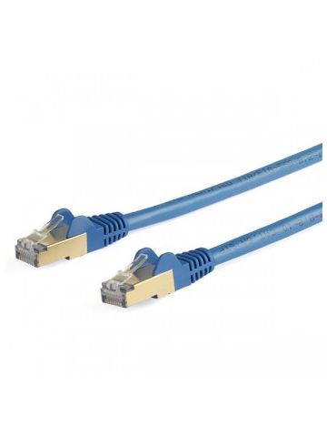 StarTech.com 5 m CAT6a Ethernet Cable - 10 Gigabit Shielded Snagless RJ45 100W PoE Patch Cord - 10GbE STP Category 6a Network Cable w/Strain Relief - Blue Fluke Tested UL/TIA Certified