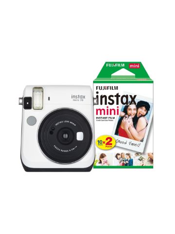 Fujifilm Instax Mini 70 Instant Camera (30 Shots) - White