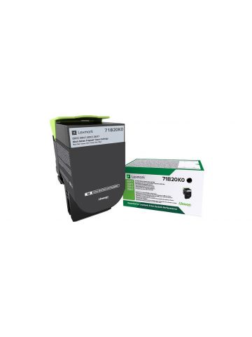 Lexmark 71B20K0 Toner-kit black return program, 3K pages ISO/IEC 19752 for Lexmark CS 317/417/517